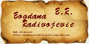 Bogdana Radivojević vizit kartica